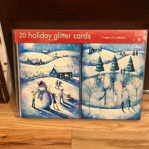 20 holiday glitter cards new